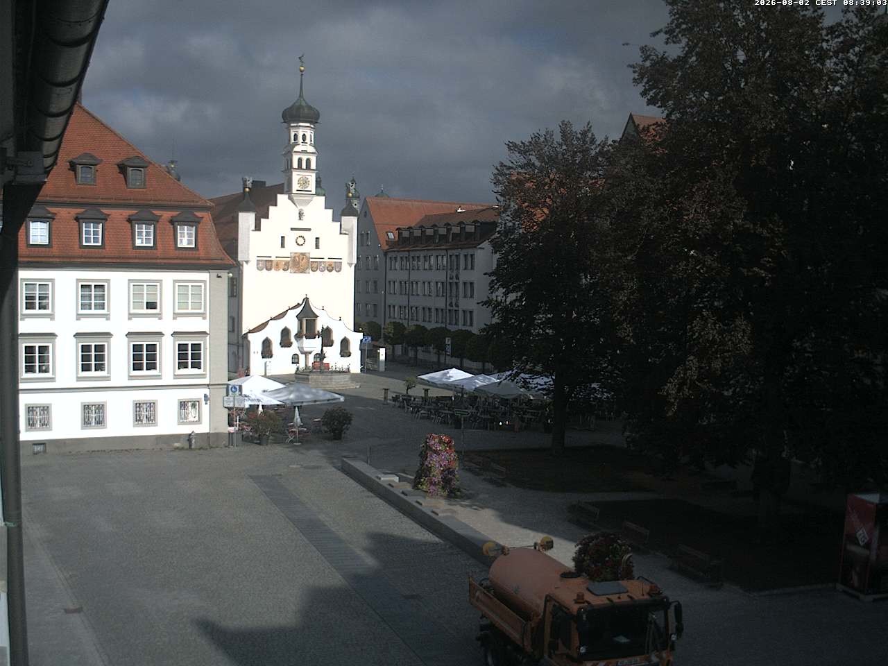 Archiv Foto Webcam Blick auf das Rathaus in Kempten