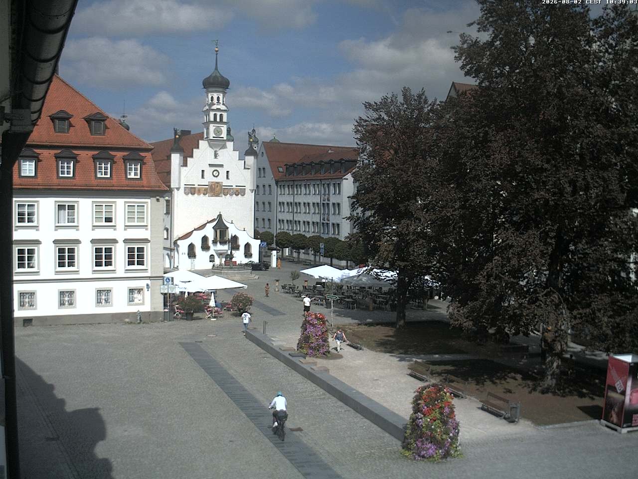 Archiv Foto Webcam Blick auf das Rathaus in Kempten