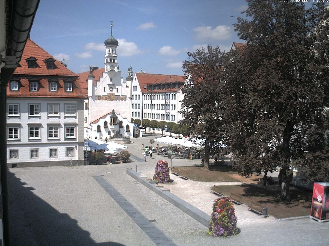 Archiv Foto Webcam Blick auf das Rathaus in Kempten