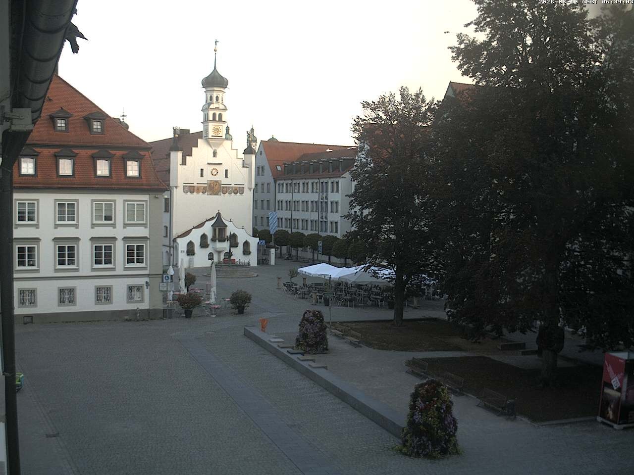 Archiv Foto Webcam Blick auf das Rathaus in Kempten