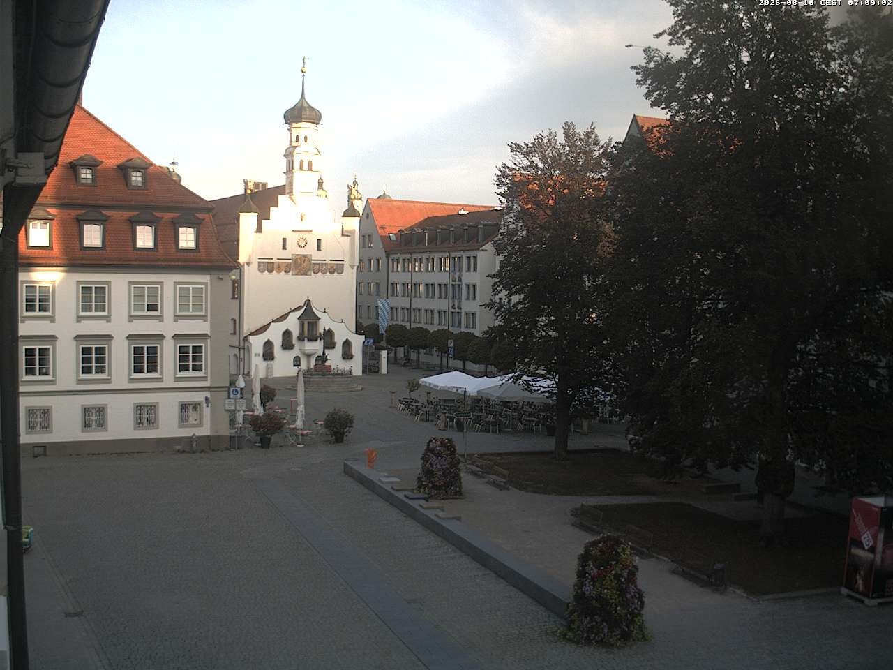Archiv Foto Webcam Blick auf das Rathaus in Kempten