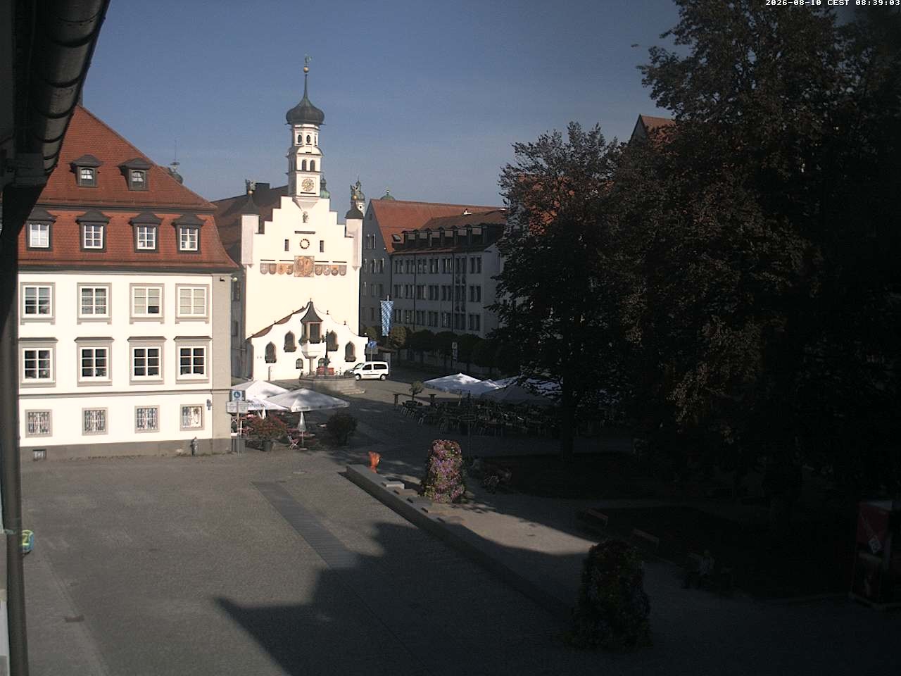 Archiv Foto Webcam Blick auf das Rathaus in Kempten