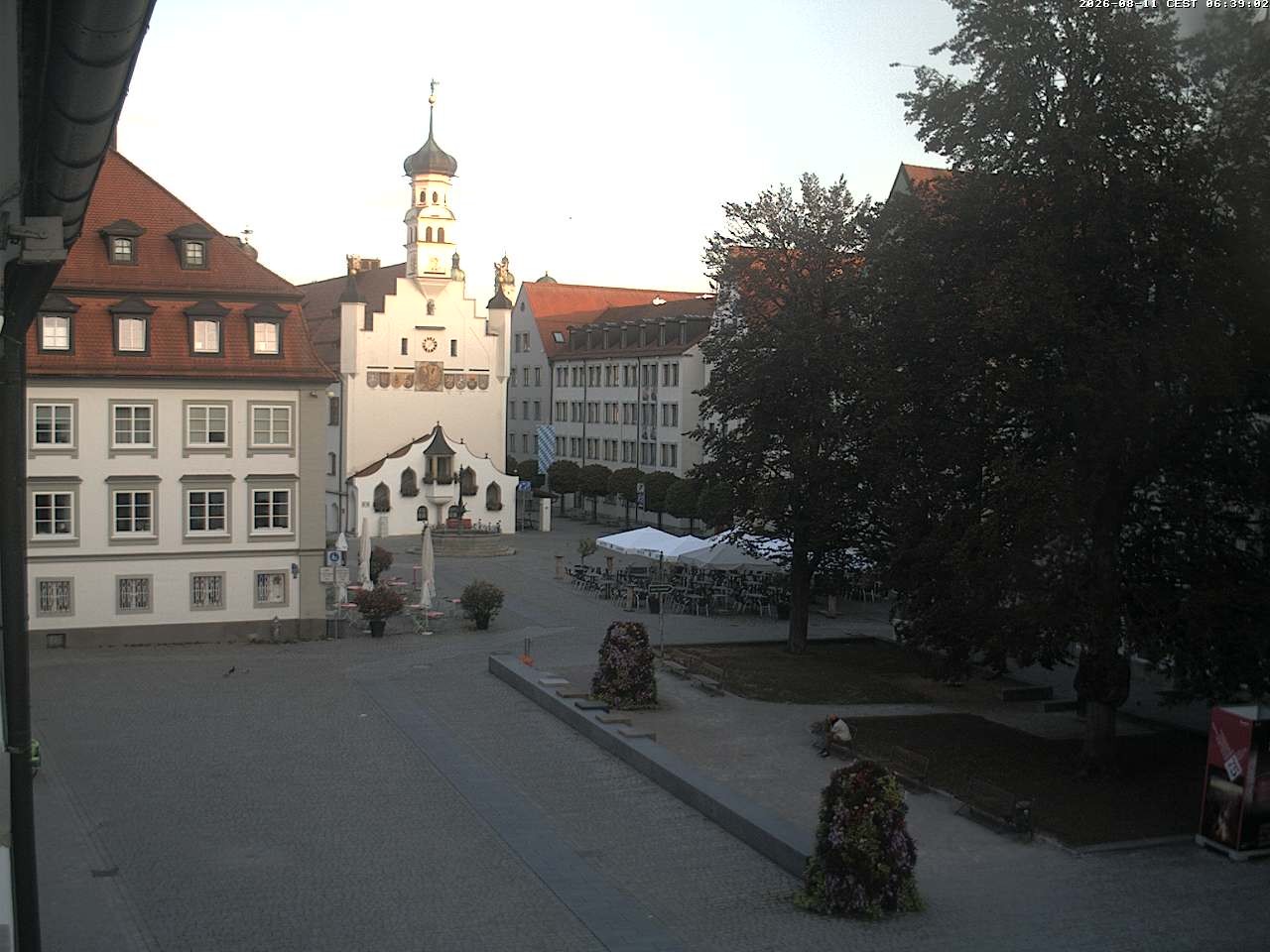 Archiv Foto Webcam Blick auf das Rathaus in Kempten