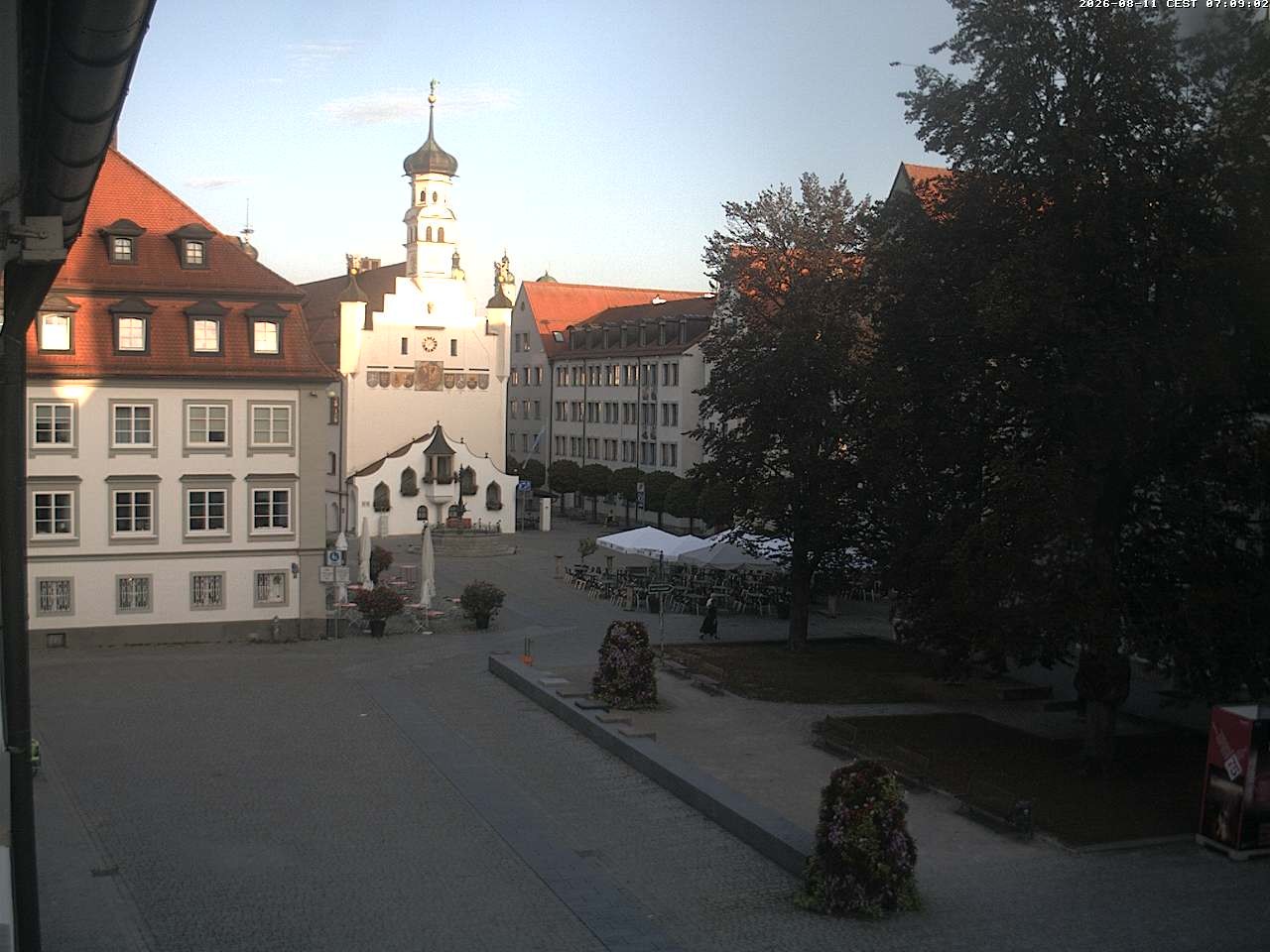 Archiv Foto Webcam Blick auf das Rathaus in Kempten