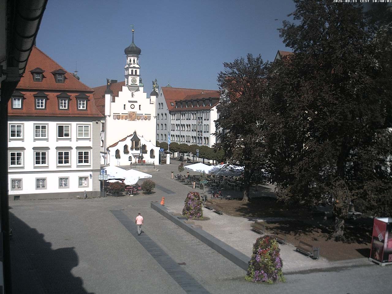 Archiv Foto Webcam Blick auf das Rathaus in Kempten