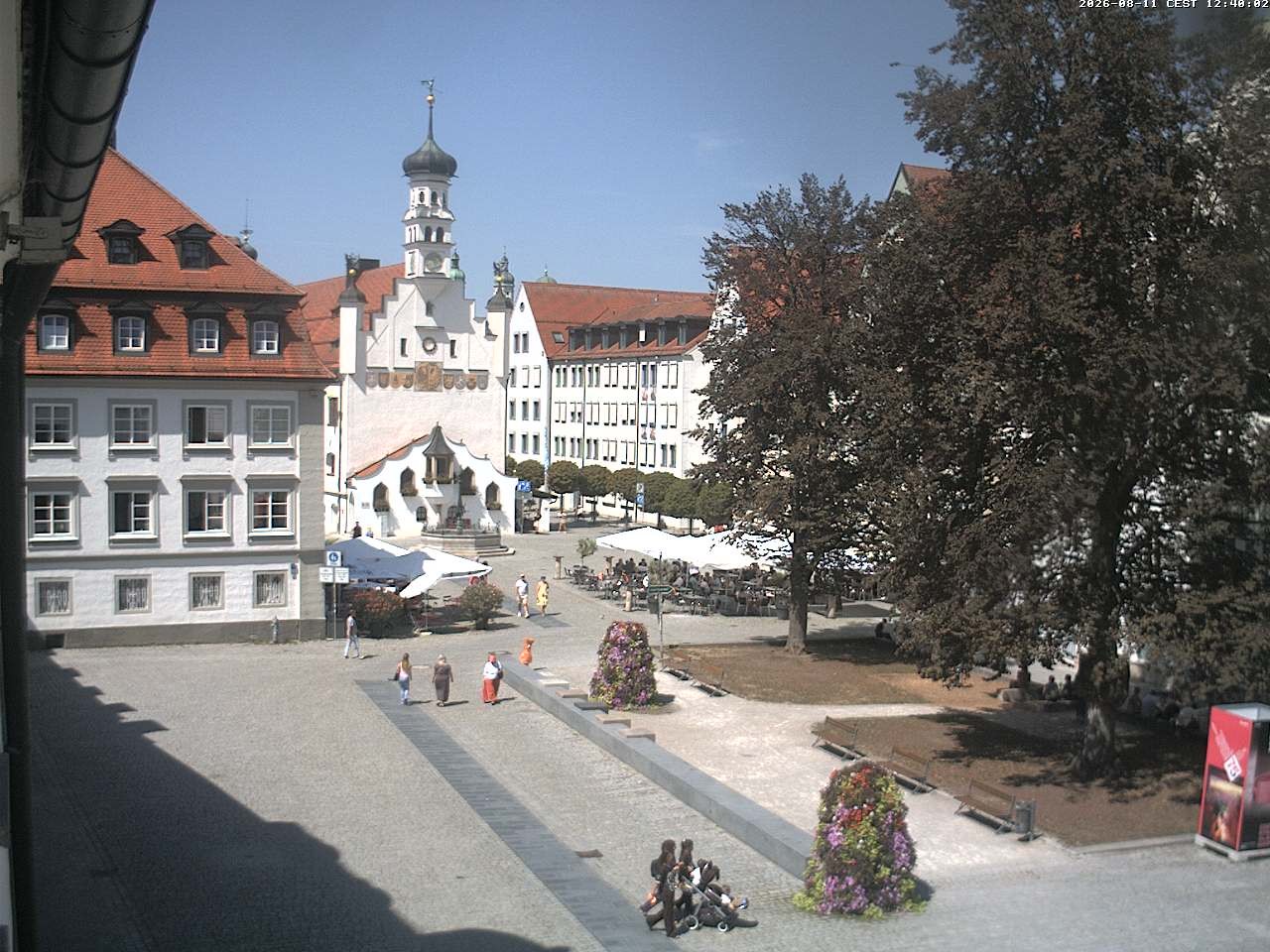 Archiv Foto Webcam Blick auf das Rathaus in Kempten
