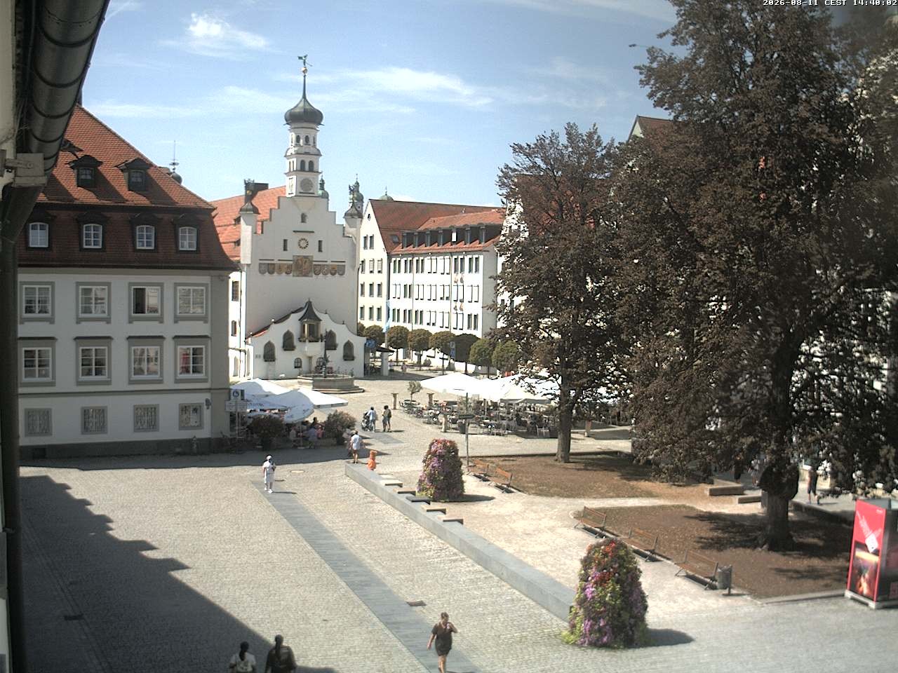 Archiv Foto Webcam Blick auf das Rathaus in Kempten
