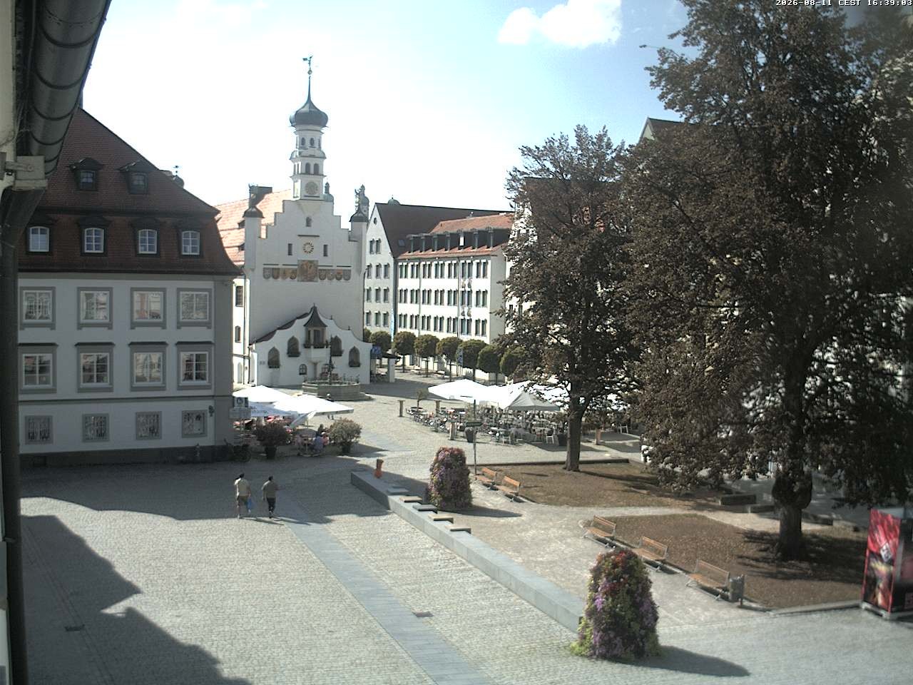Archiv Foto Webcam Blick auf das Rathaus in Kempten