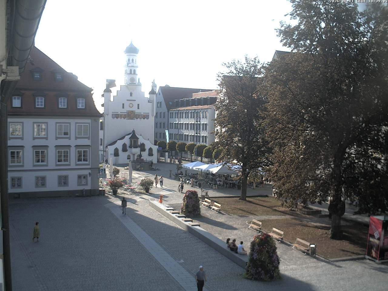 Archiv Foto Webcam Blick auf das Rathaus in Kempten