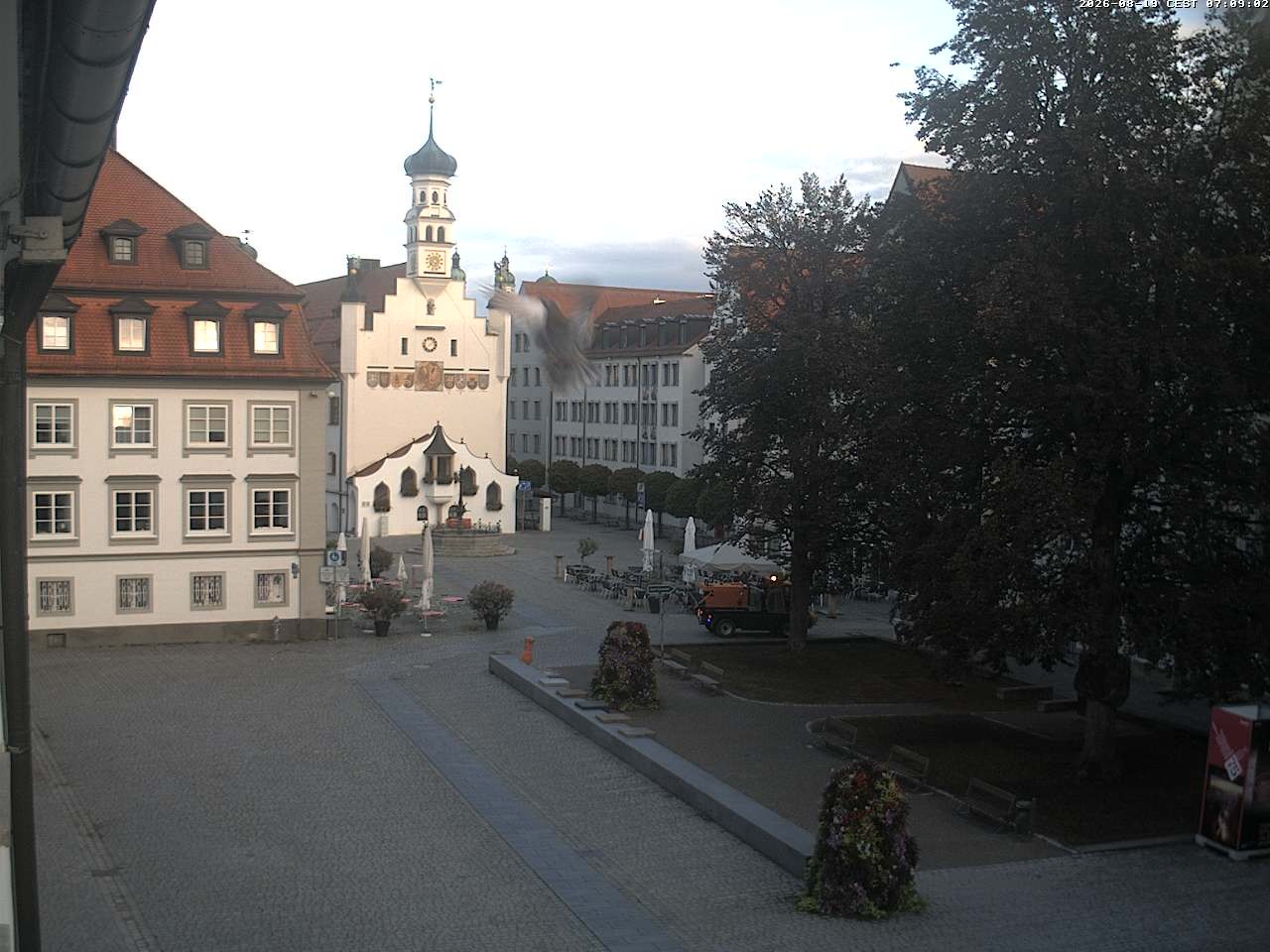 Archiv Foto Webcam Blick auf das Rathaus in Kempten