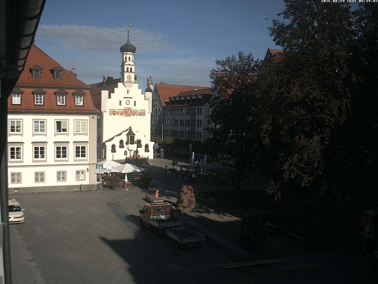 Archiv Foto Webcam Blick auf das Rathaus in Kempten