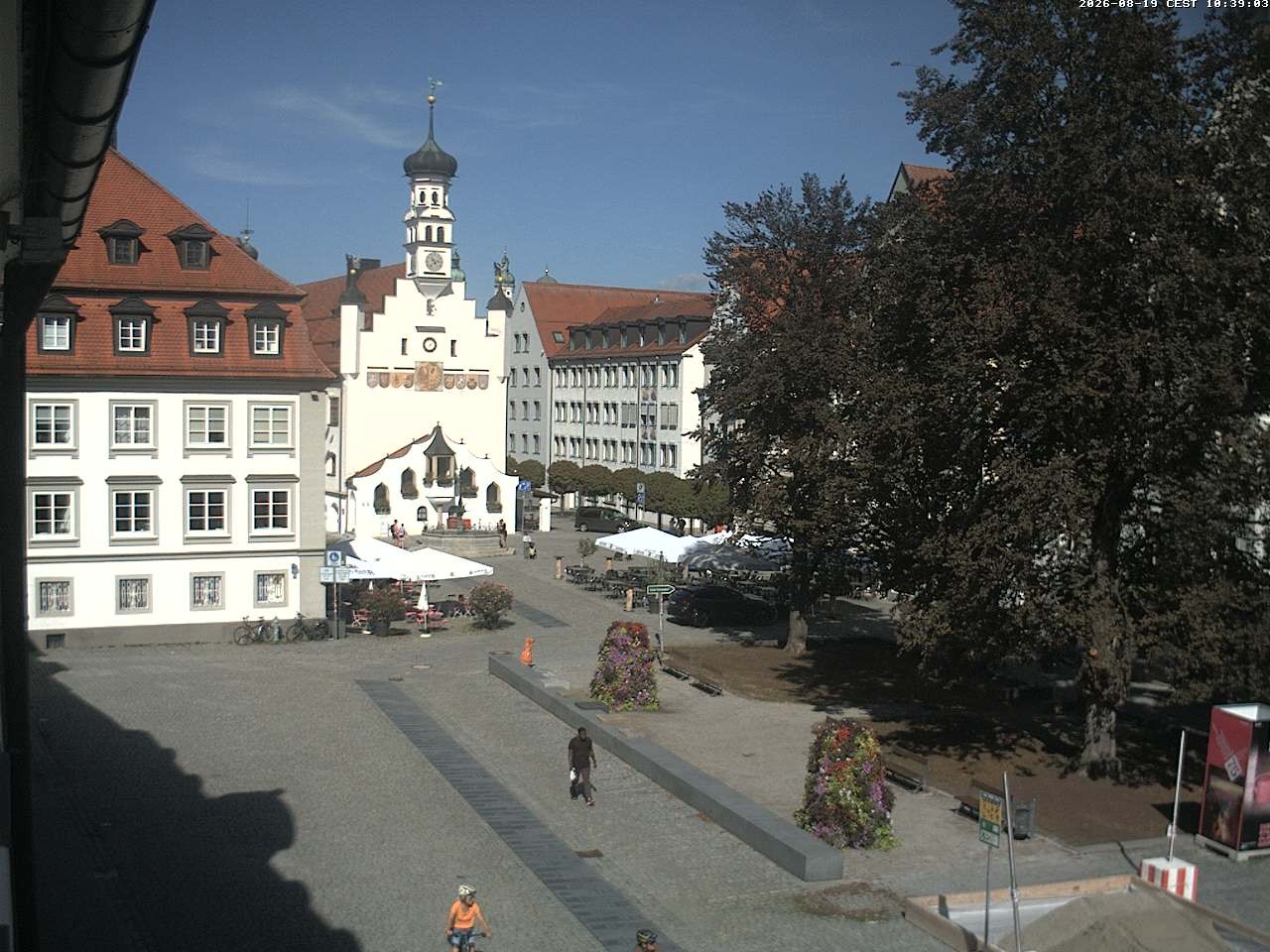 Archiv Foto Webcam Blick auf das Rathaus in Kempten