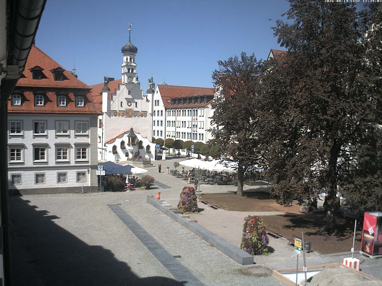 Archiv Foto Webcam Blick auf das Rathaus in Kempten