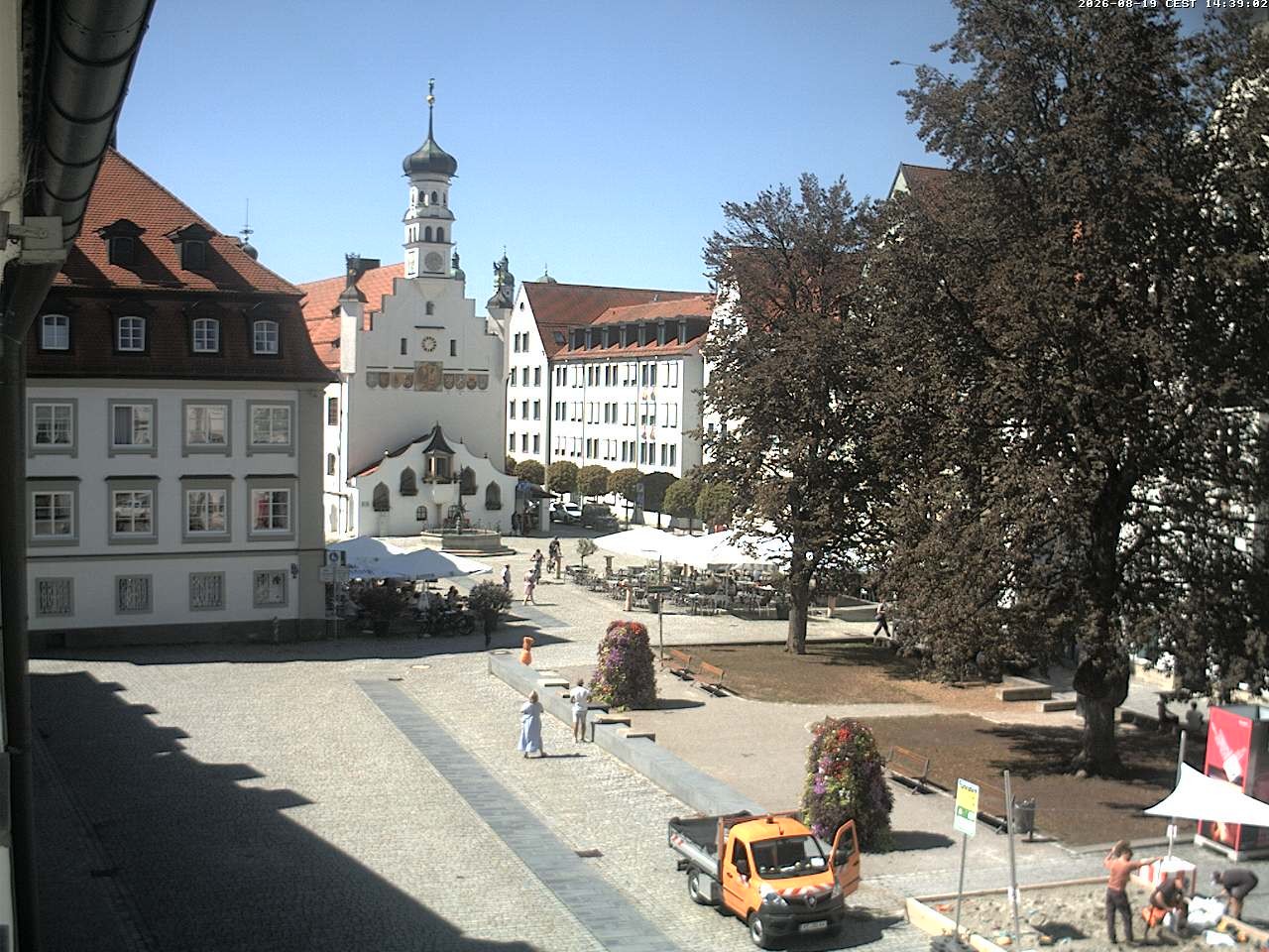 Archiv Foto Webcam Blick auf das Rathaus in Kempten