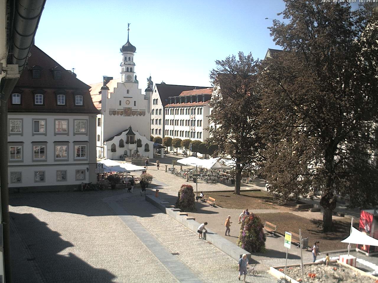 Archiv Foto Webcam Blick auf das Rathaus in Kempten