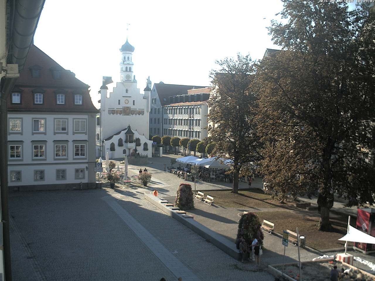 Archiv Foto Webcam Blick auf das Rathaus in Kempten