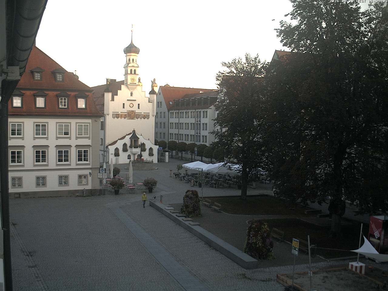 Archiv Foto Webcam Blick auf das Rathaus in Kempten
