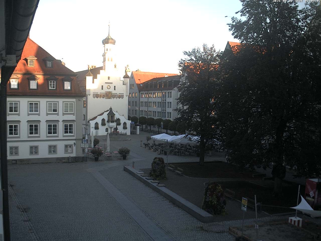 Archiv Foto Webcam Blick auf das Rathaus in Kempten