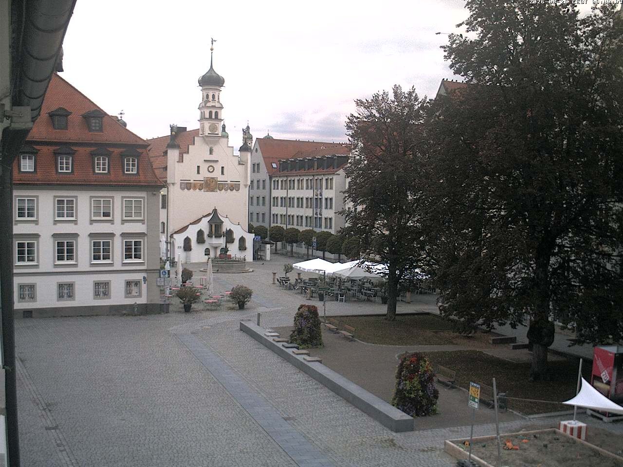 Archiv Foto Webcam Blick auf das Rathaus in Kempten