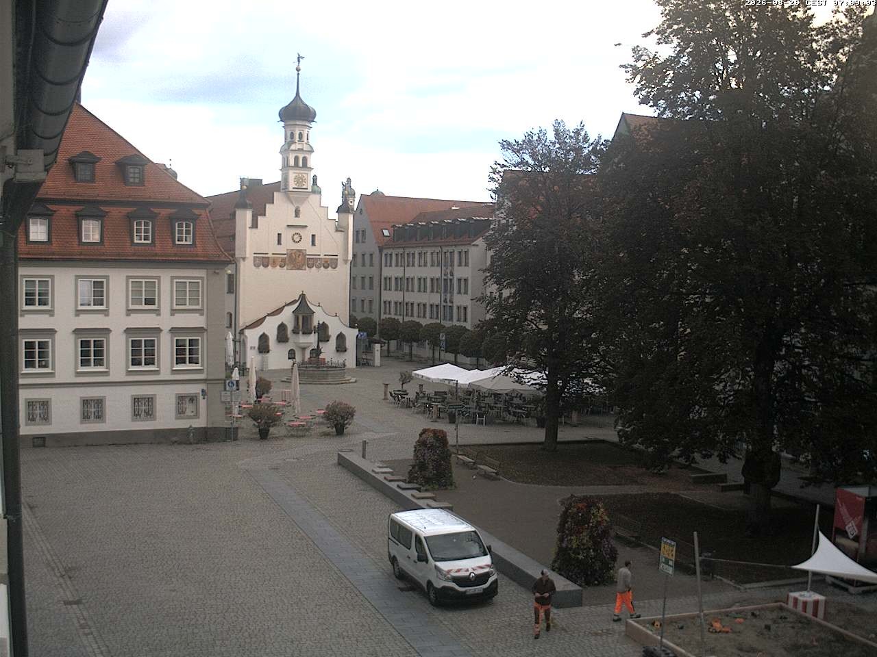 Archiv Foto Webcam Blick auf das Rathaus in Kempten