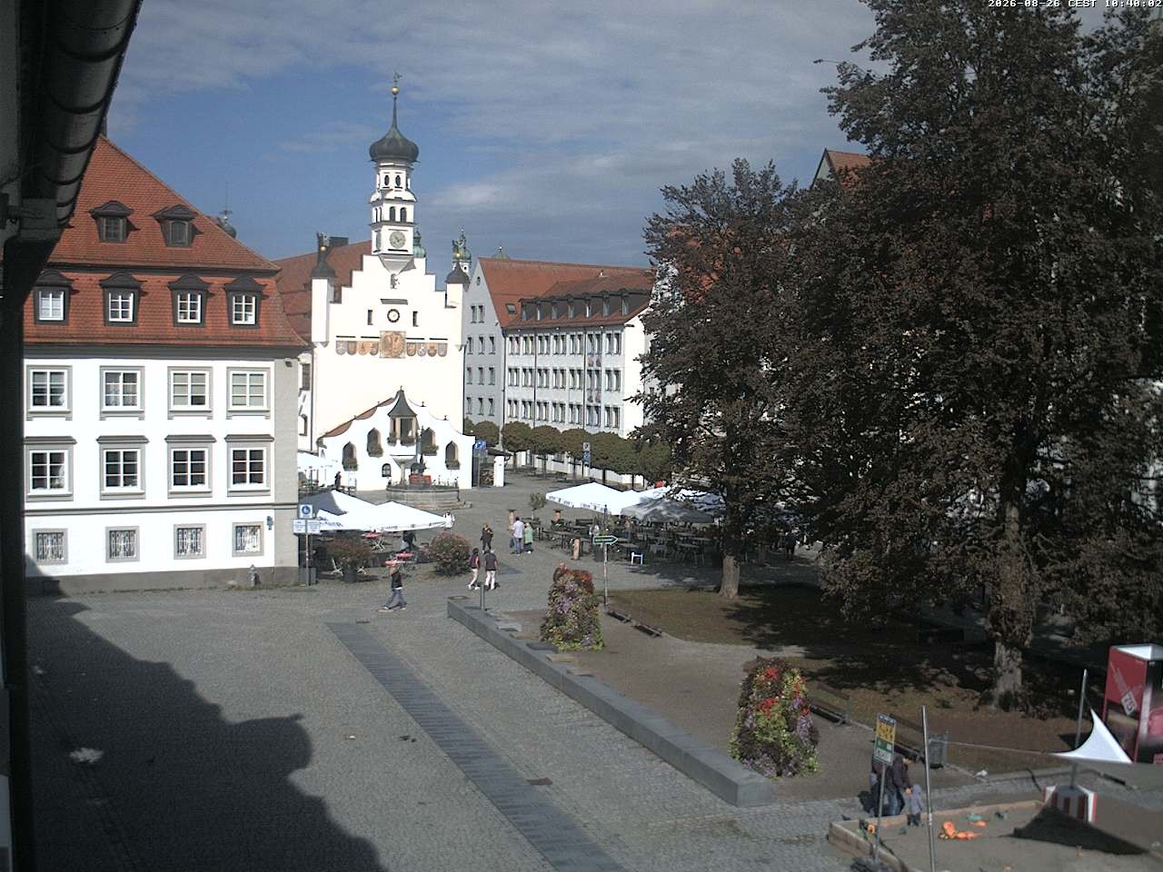Archiv Foto Webcam Blick auf das Rathaus in Kempten