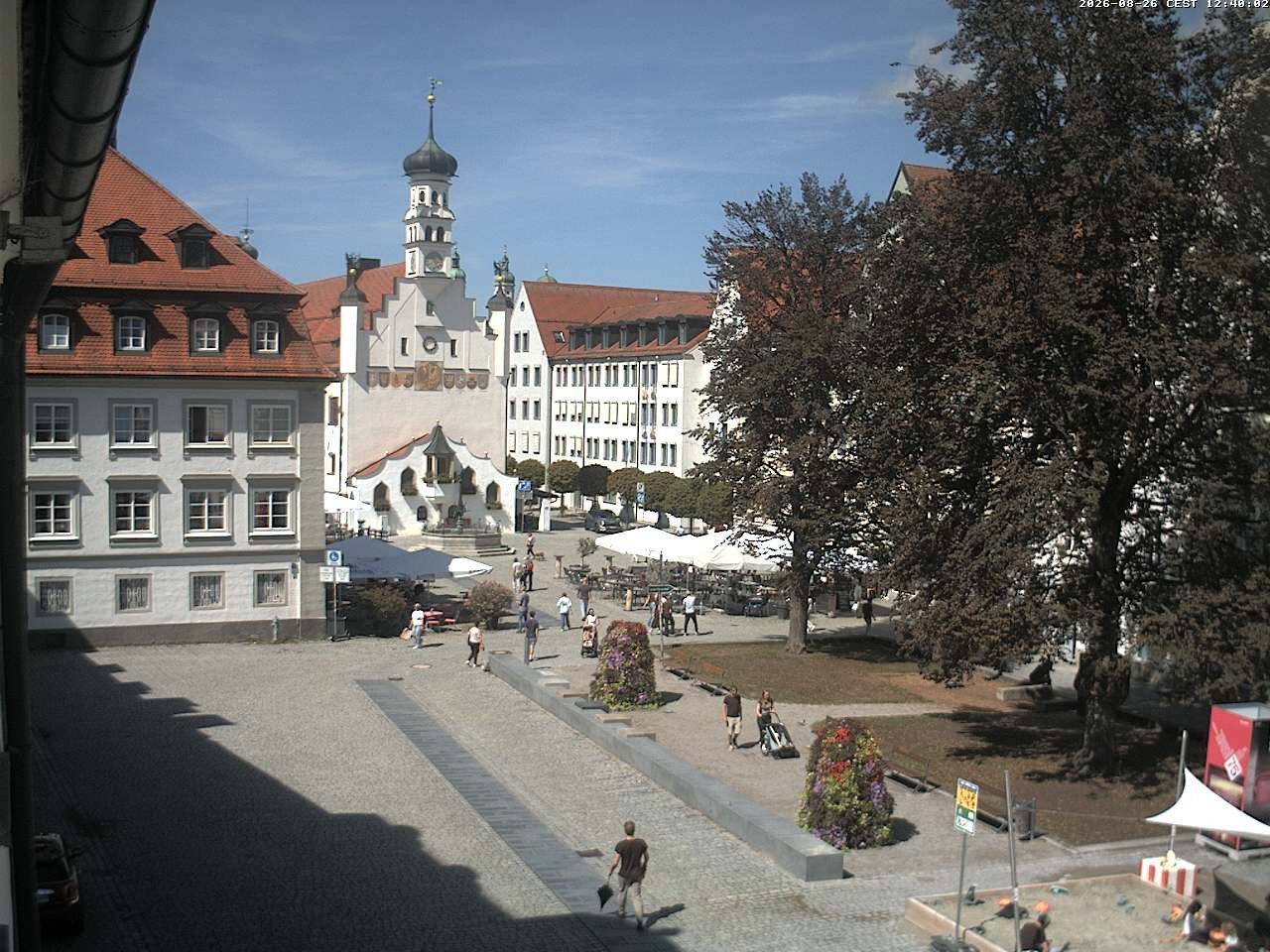 Archiv Foto Webcam Blick auf das Rathaus in Kempten