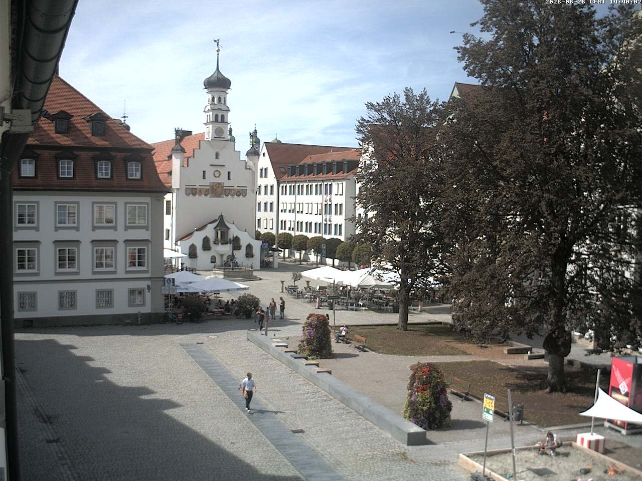 Archiv Foto Webcam Blick auf das Rathaus in Kempten