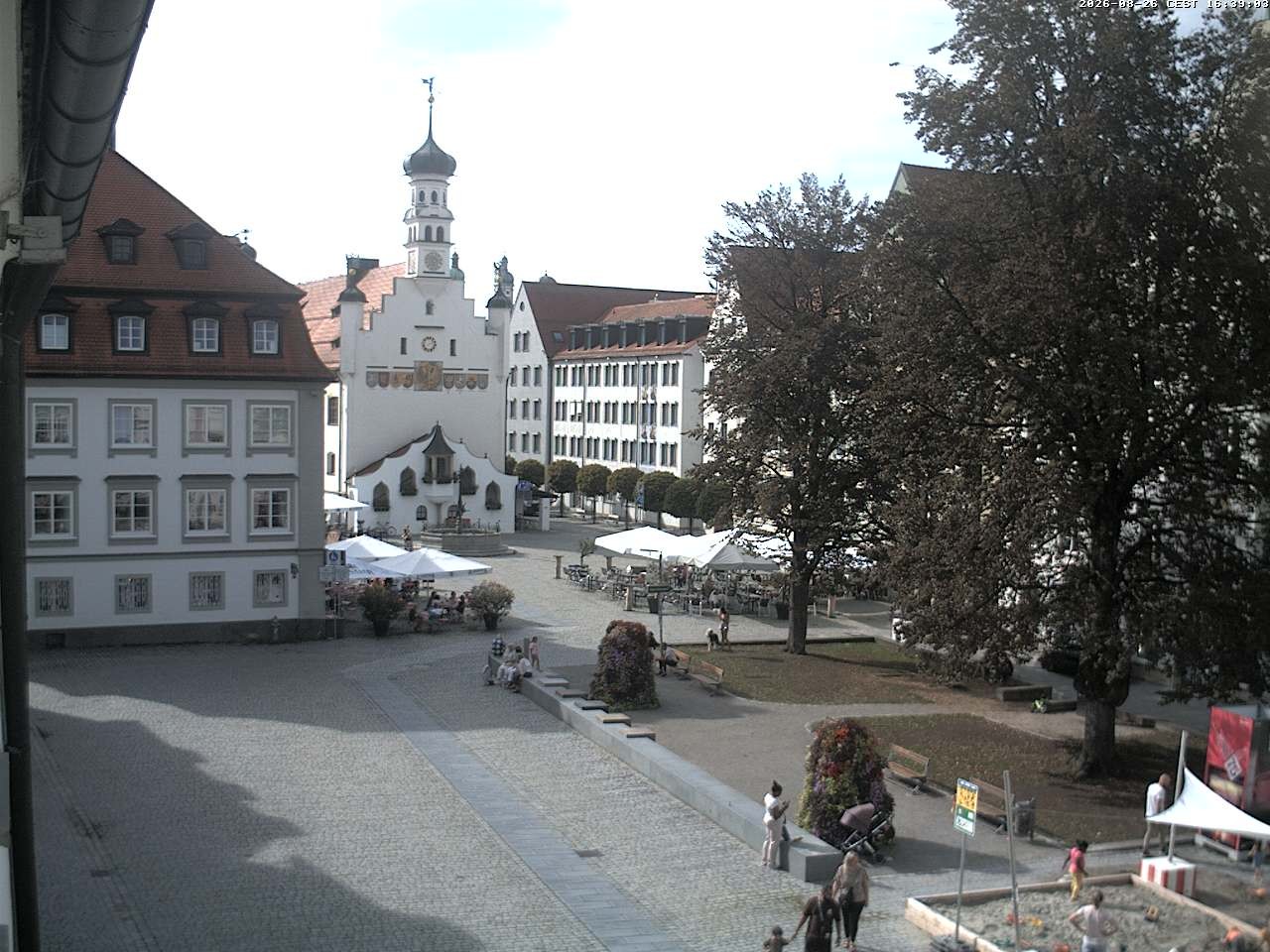 Archiv Foto Webcam Blick auf das Rathaus in Kempten