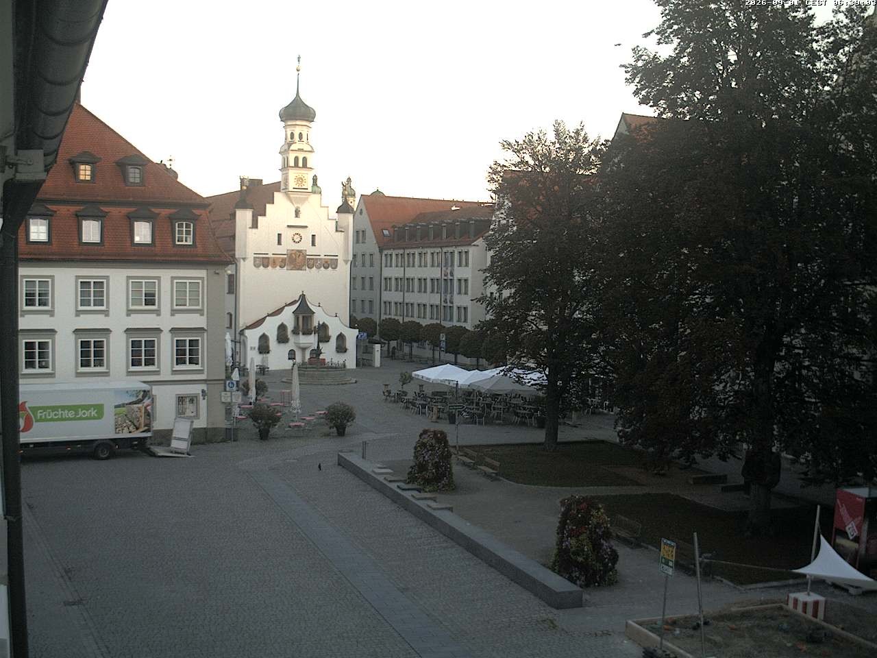 Archiv Foto Webcam Blick auf das Rathaus in Kempten