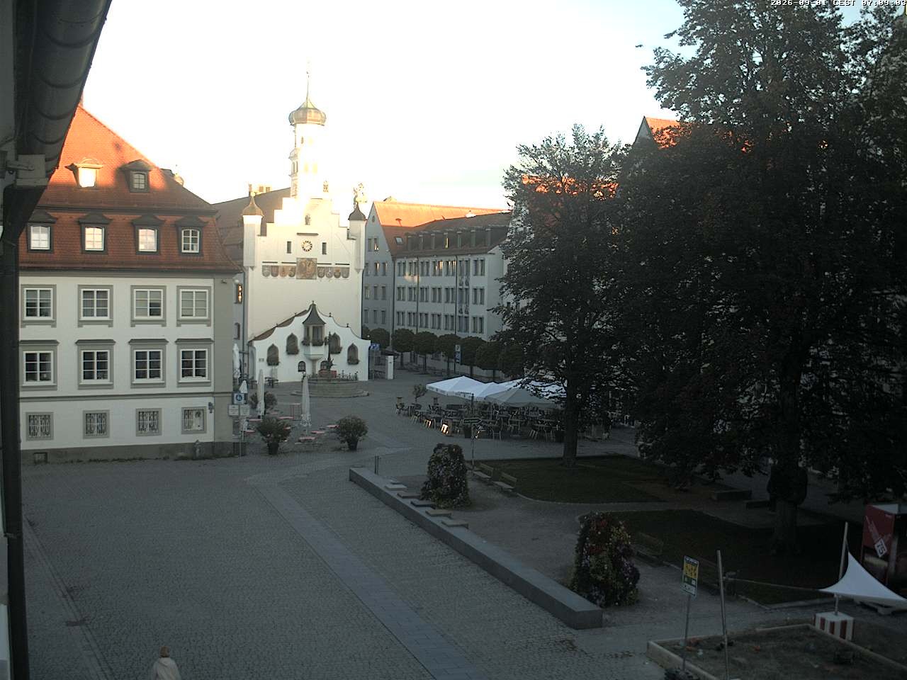 Archiv Foto Webcam Blick auf das Rathaus in Kempten