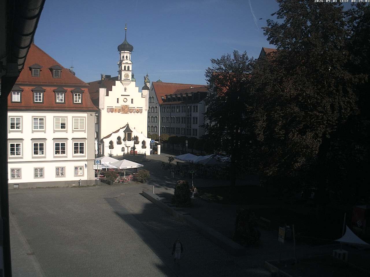 Archiv Foto Webcam Blick auf das Rathaus in Kempten