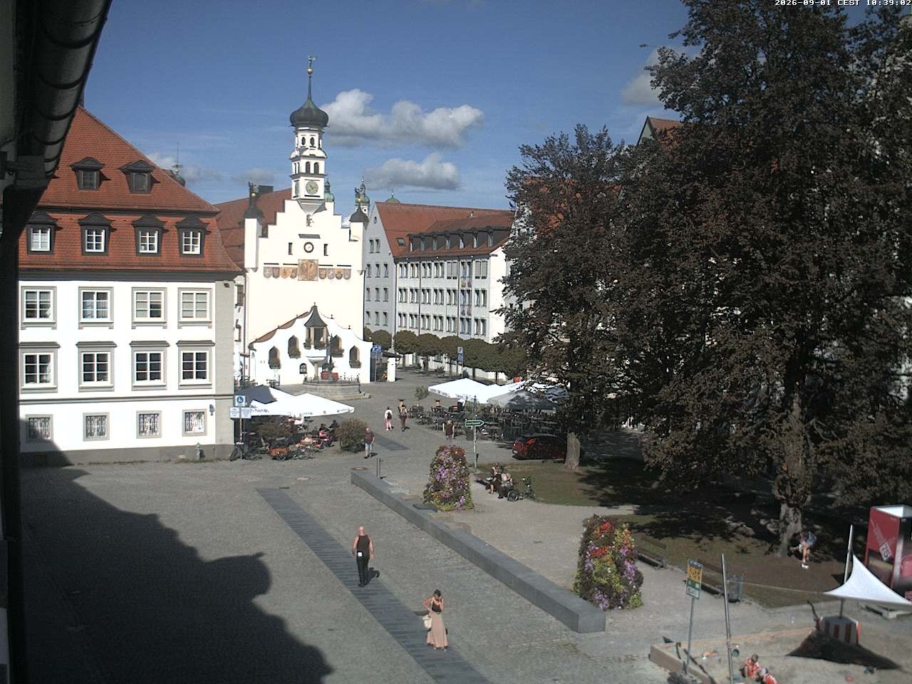 Archiv Foto Webcam Blick auf das Rathaus in Kempten
