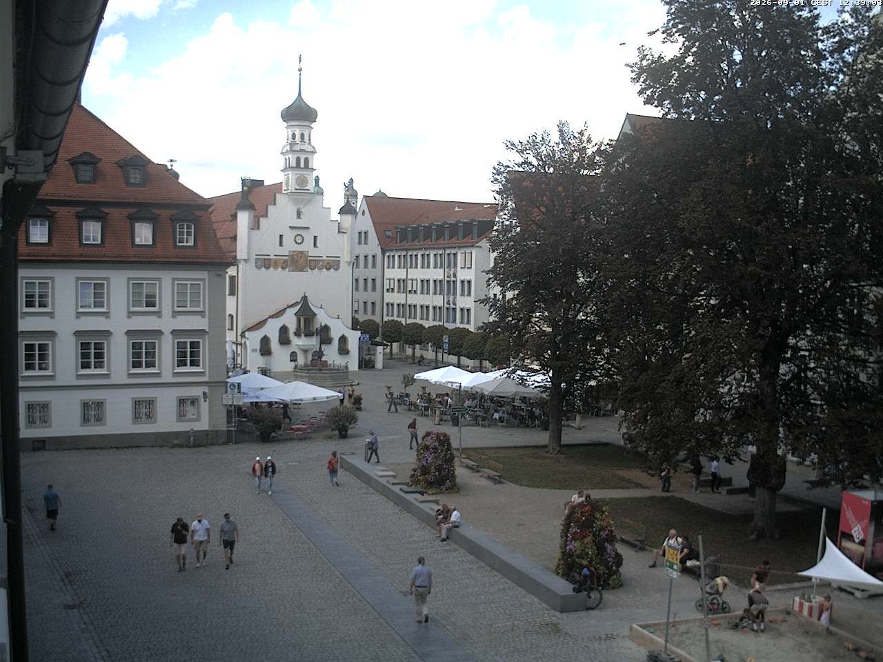 Archiv Foto Webcam Blick auf das Rathaus in Kempten