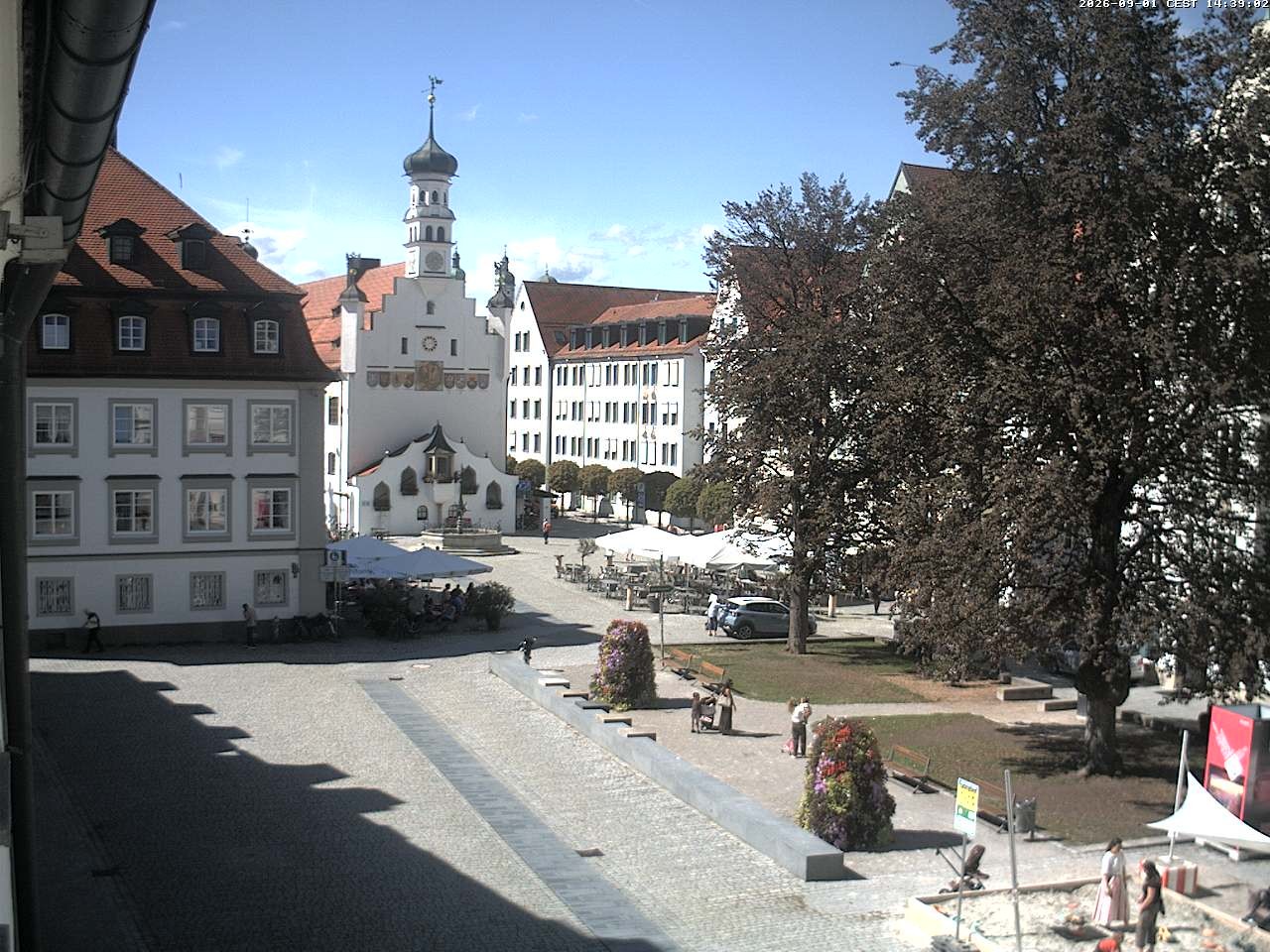 Archiv Foto Webcam Blick auf das Rathaus in Kempten
