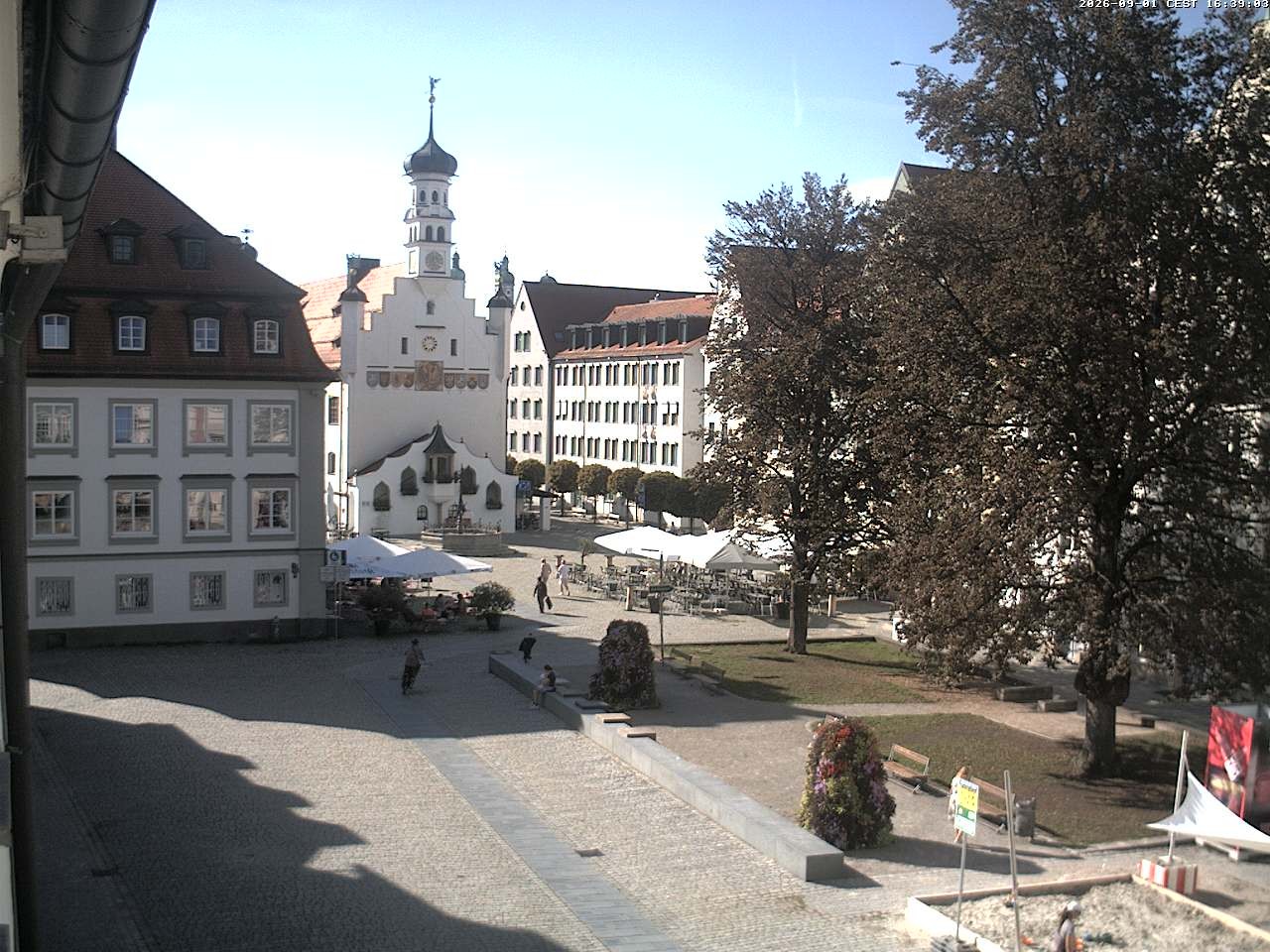 Archiv Foto Webcam Blick auf das Rathaus in Kempten
