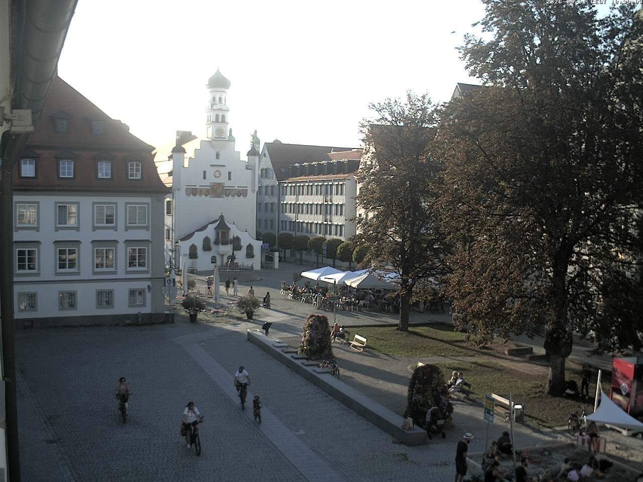 Archiv Foto Webcam Blick auf das Rathaus in Kempten