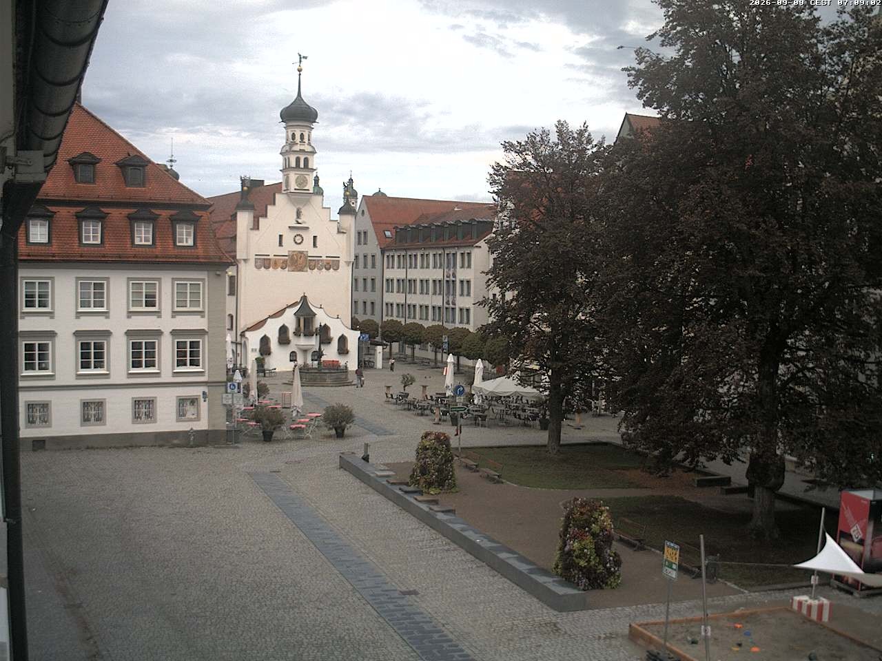 Archiv Foto Webcam Blick auf das Rathaus in Kempten
