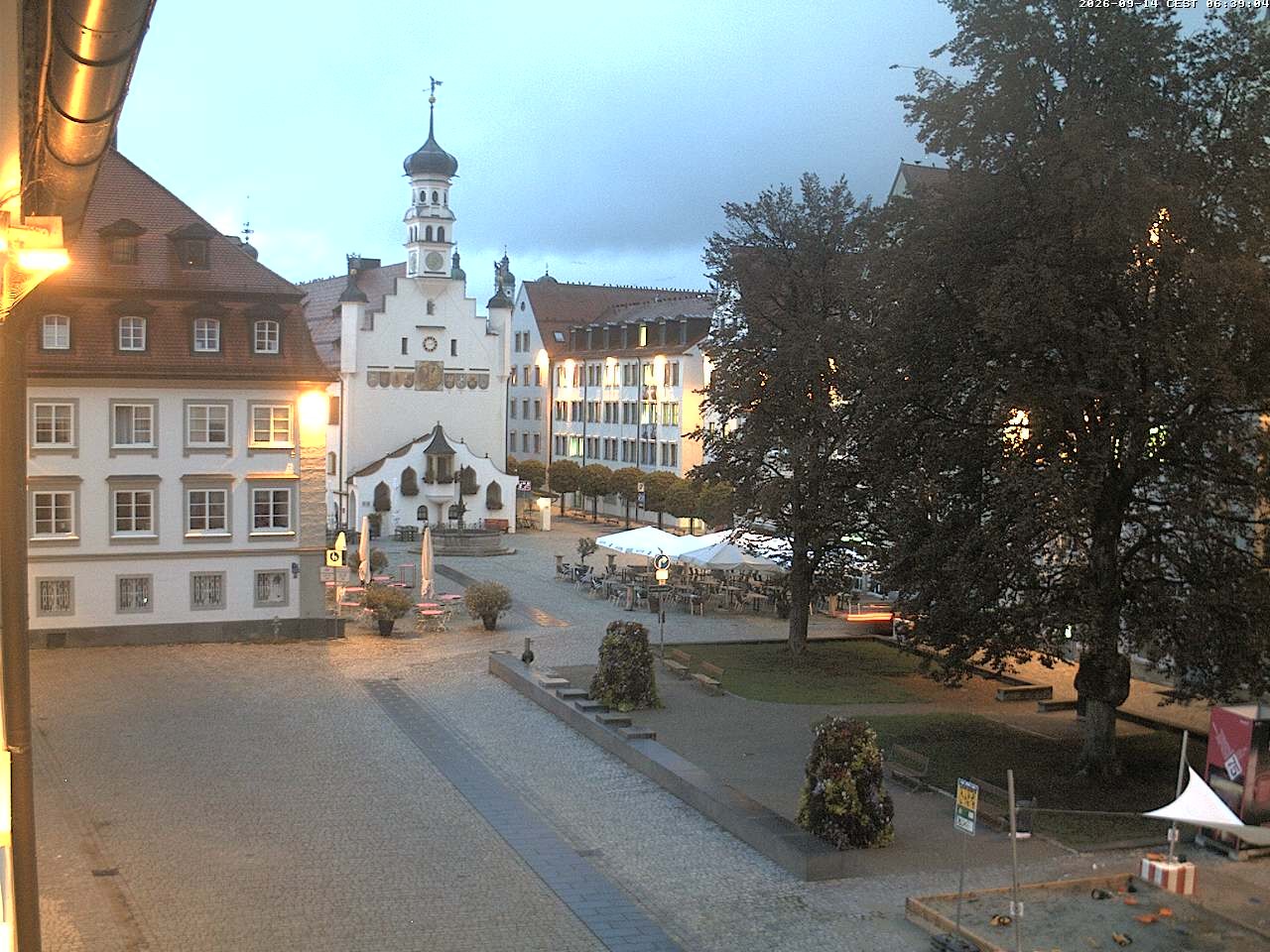 Archiv Foto Webcam Blick auf das Rathaus in Kempten
