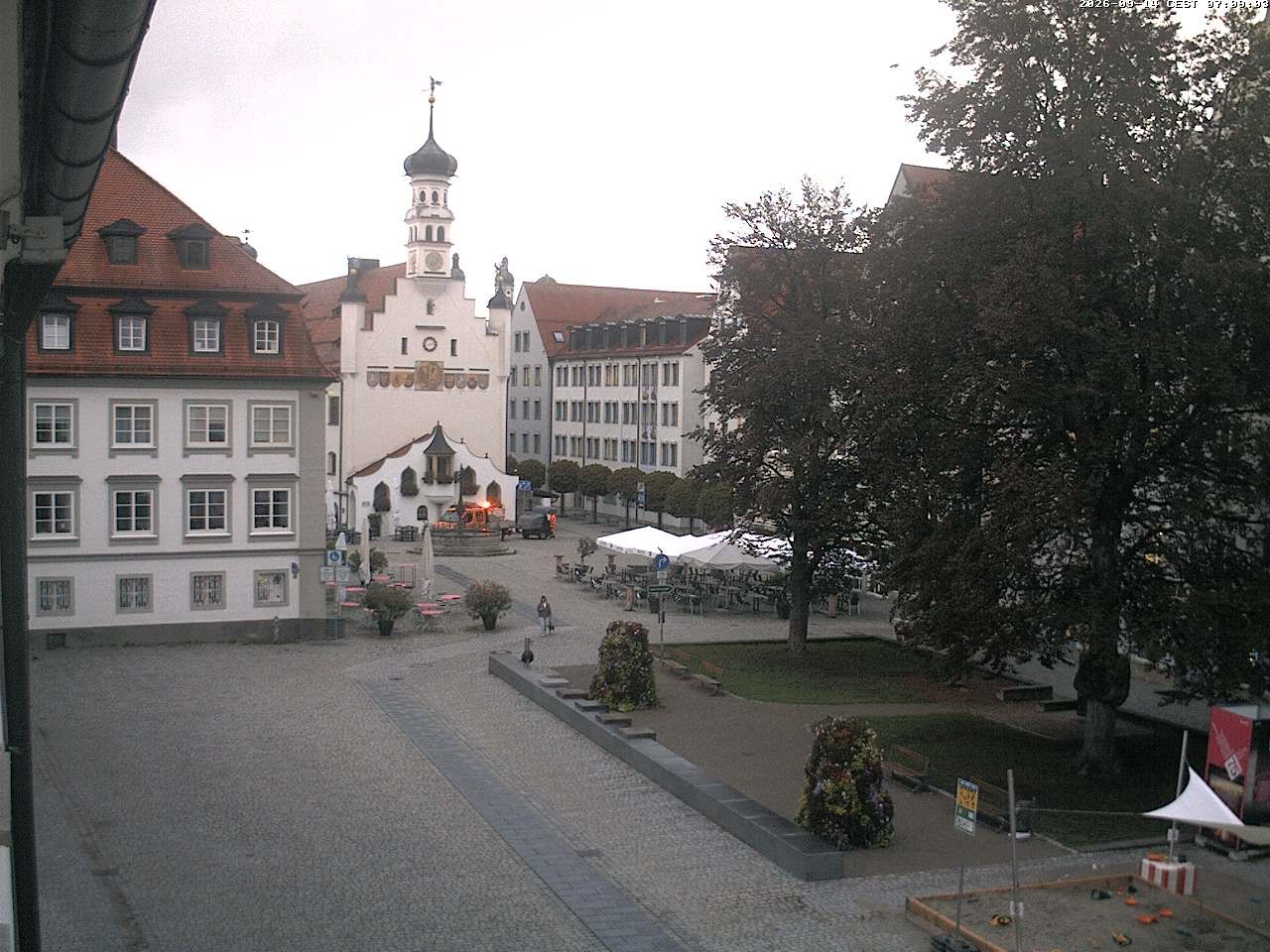 Archiv Foto Webcam Blick auf das Rathaus in Kempten