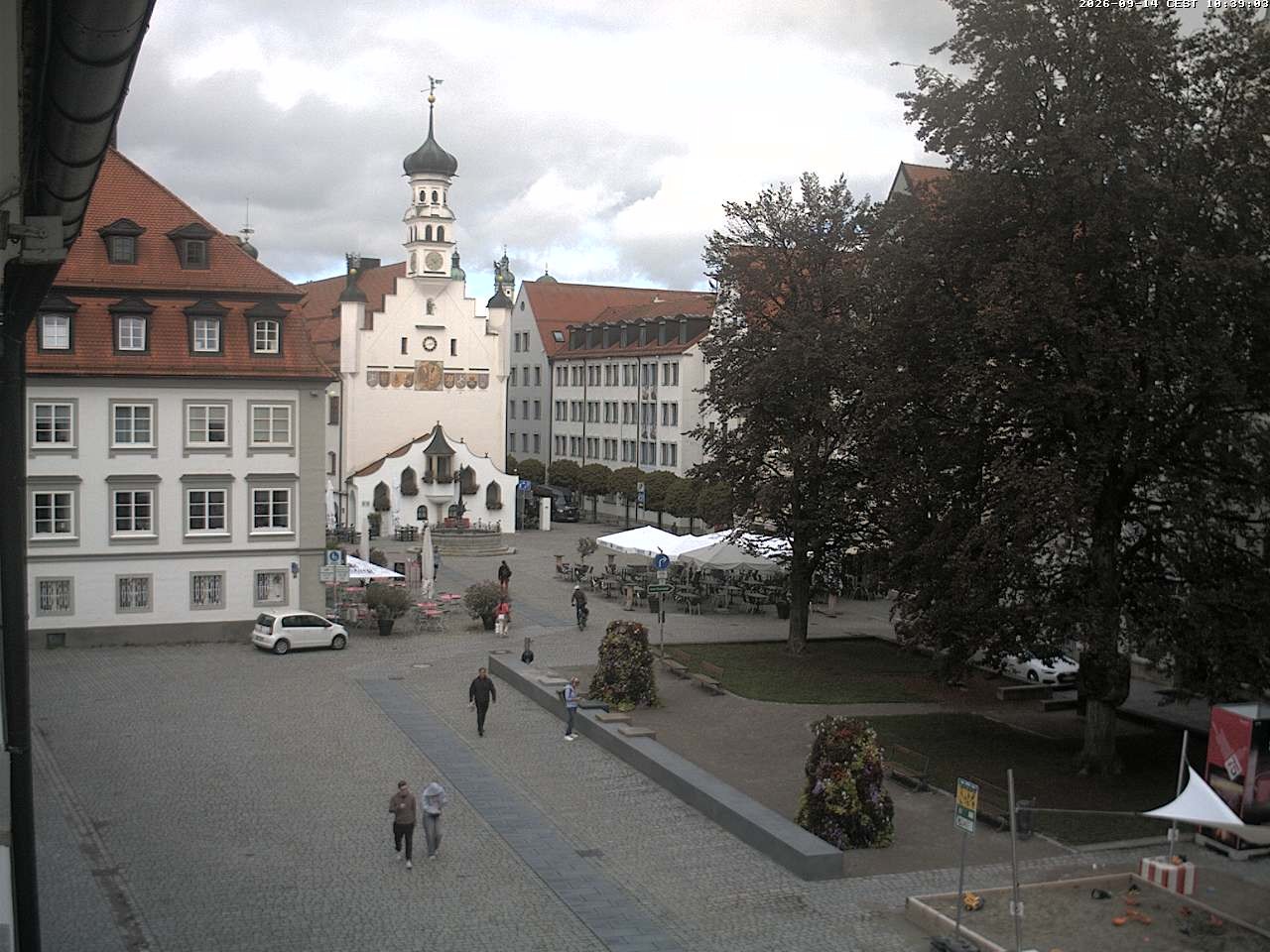 Archiv Foto Webcam Blick auf das Rathaus in Kempten