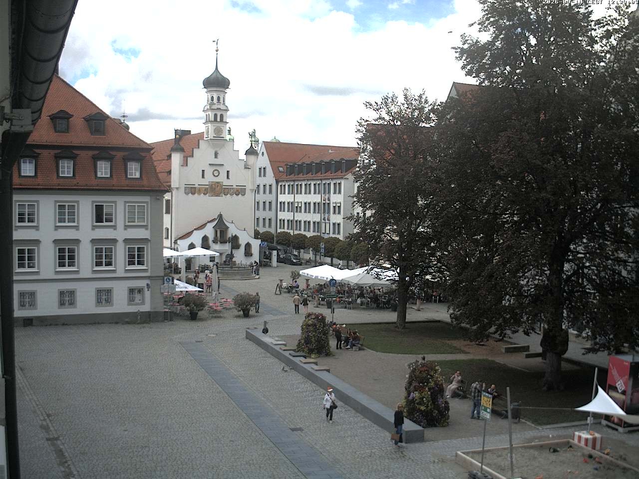 Archiv Foto Webcam Blick auf das Rathaus in Kempten