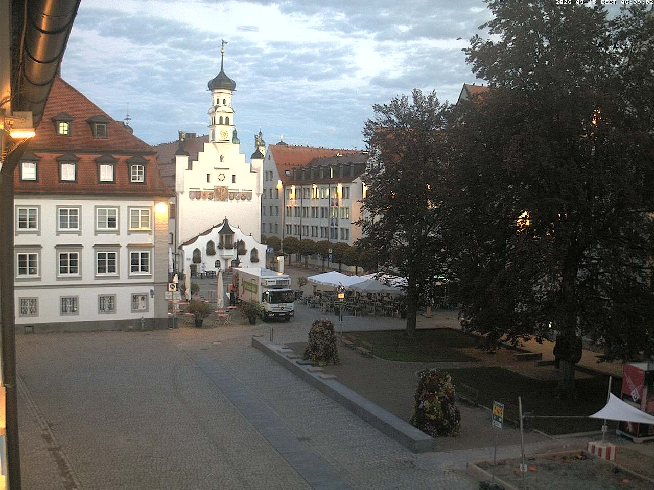 Archiv Foto Webcam Blick auf das Rathaus in Kempten