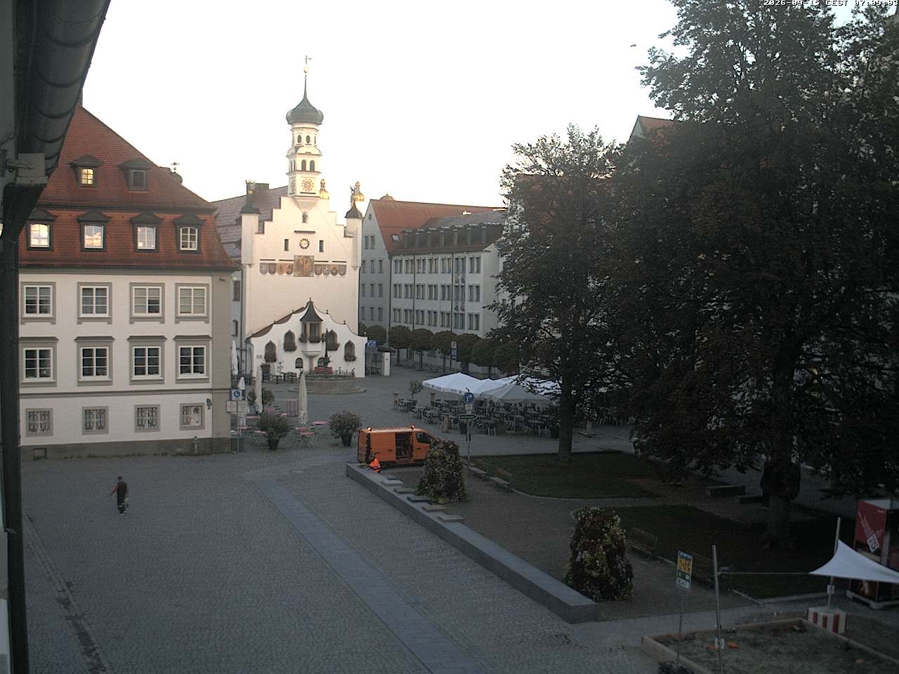 Archiv Foto Webcam Blick auf das Rathaus in Kempten