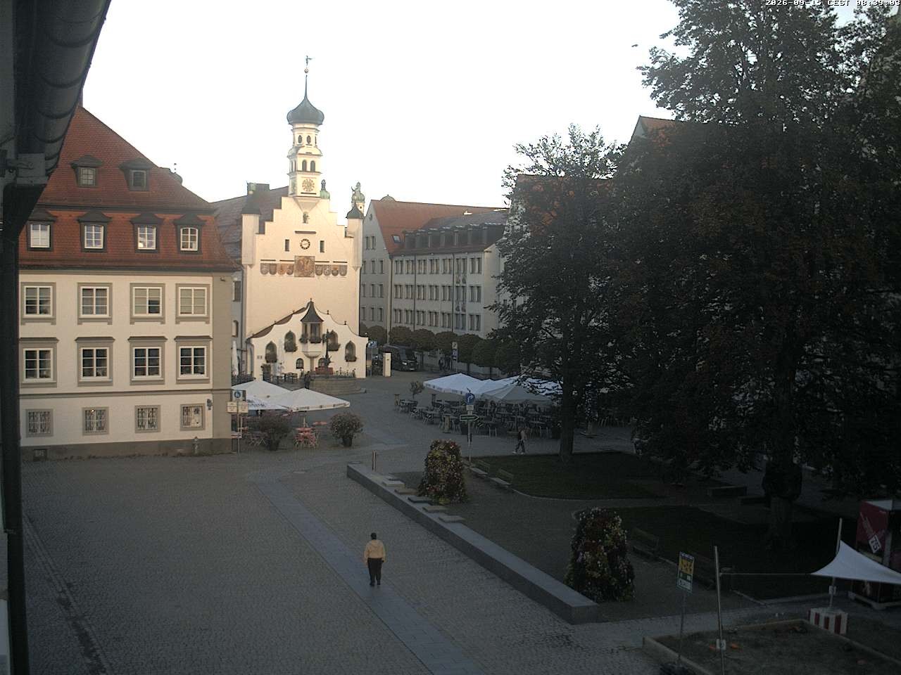 Archiv Foto Webcam Blick auf das Rathaus in Kempten