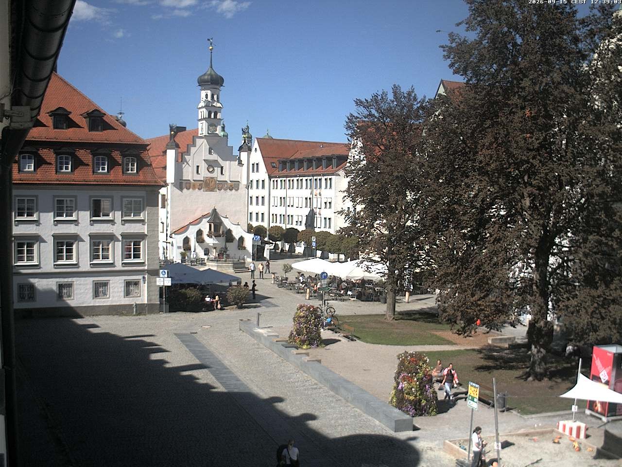 Archiv Foto Webcam Blick auf das Rathaus in Kempten