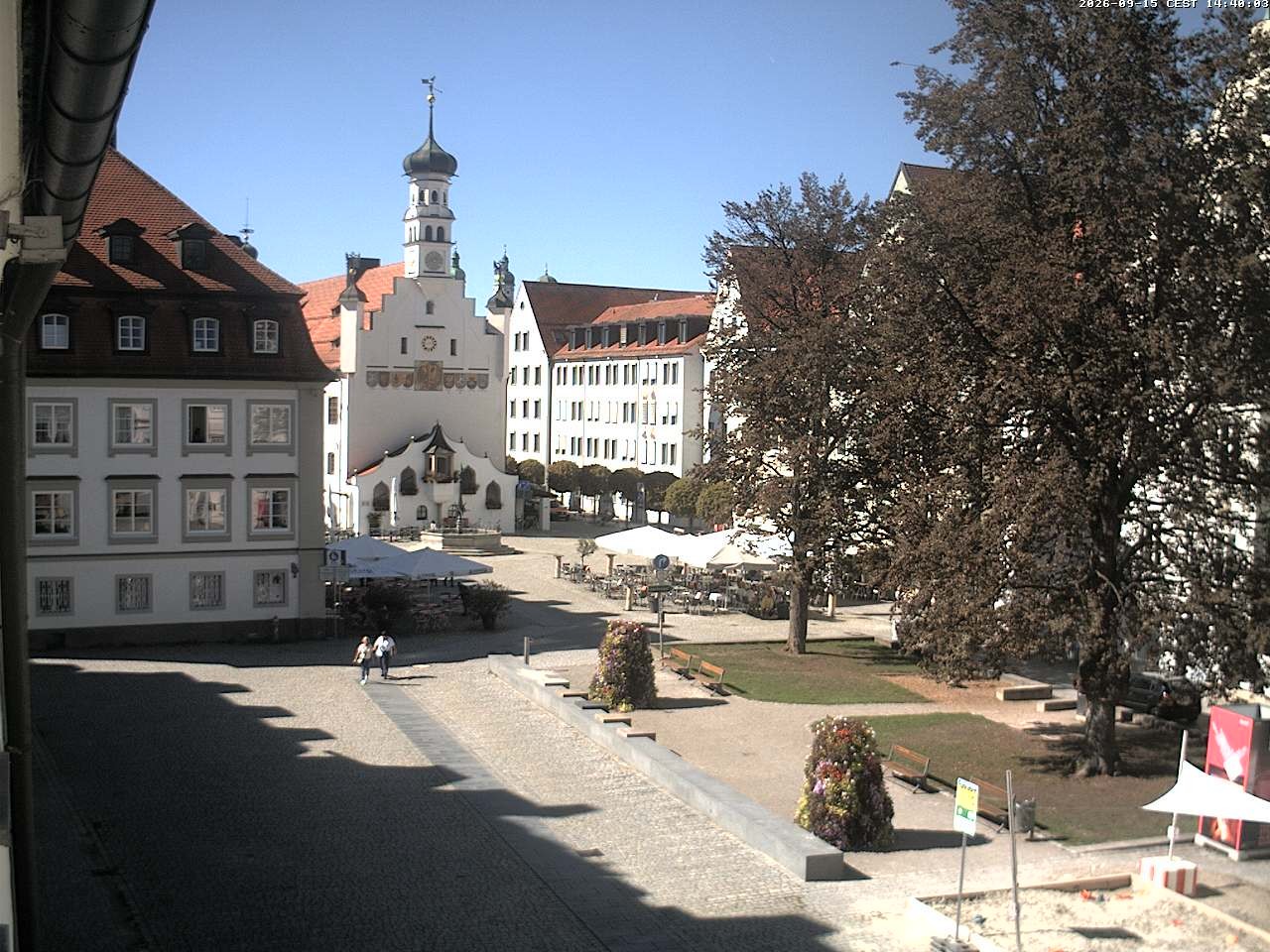 Archiv Foto Webcam Blick auf das Rathaus in Kempten