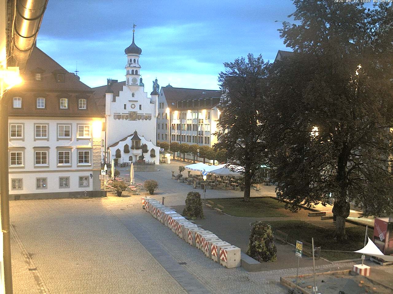 Archiv Foto Webcam Blick auf das Rathaus in Kempten