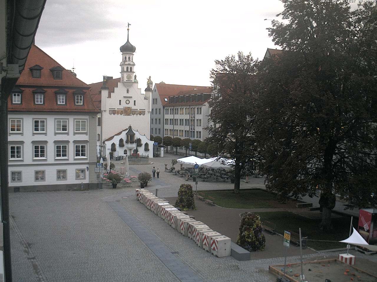 Archiv Foto Webcam Blick auf das Rathaus in Kempten