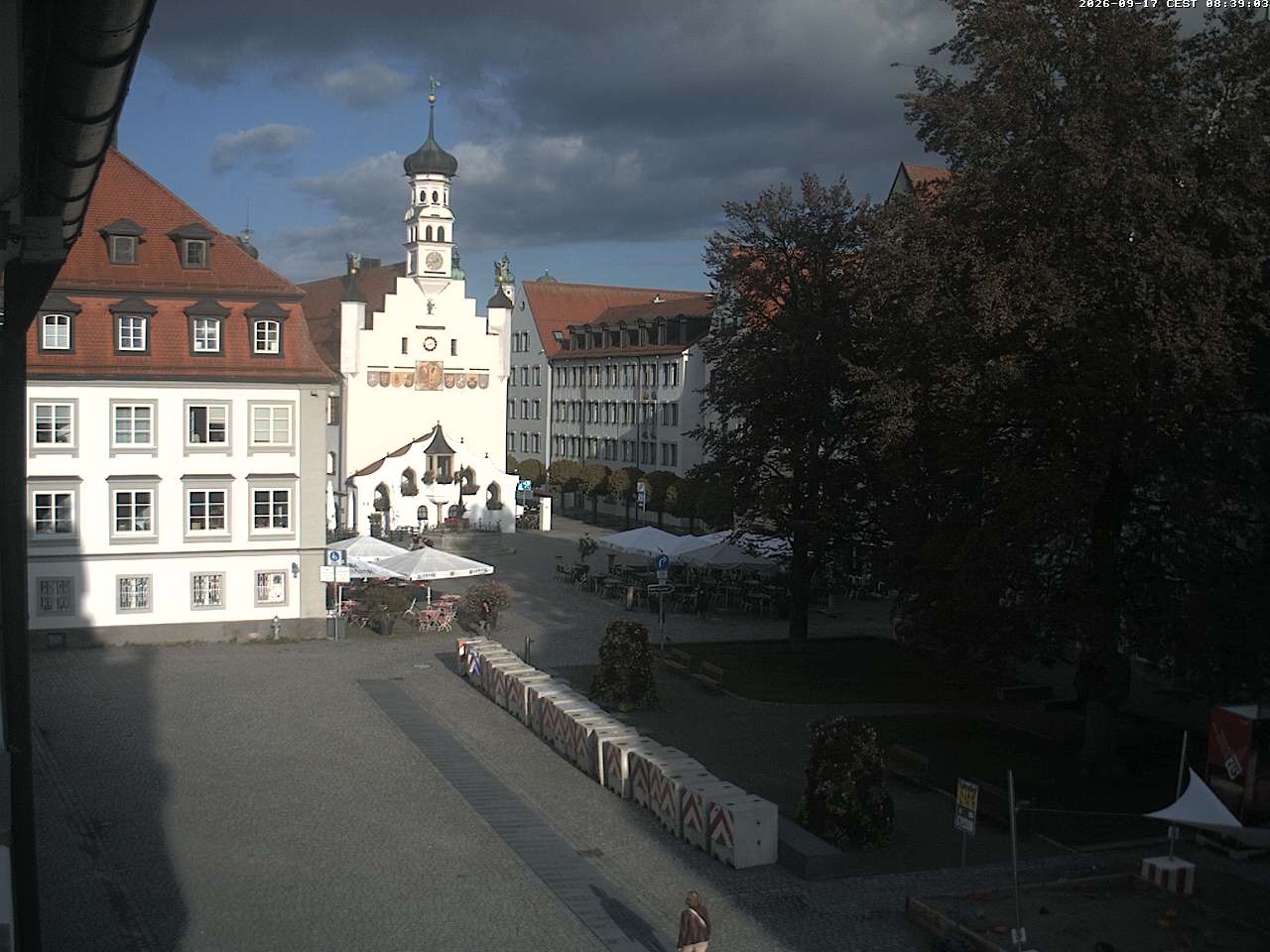 Archiv Foto Webcam Blick auf das Rathaus in Kempten