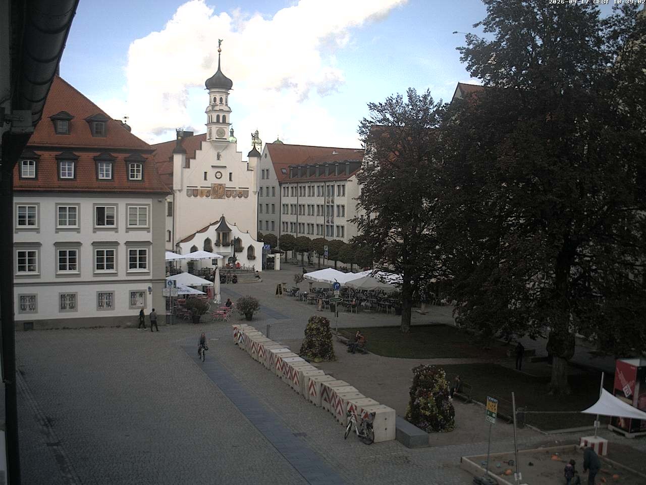Archiv Foto Webcam Blick auf das Rathaus in Kempten